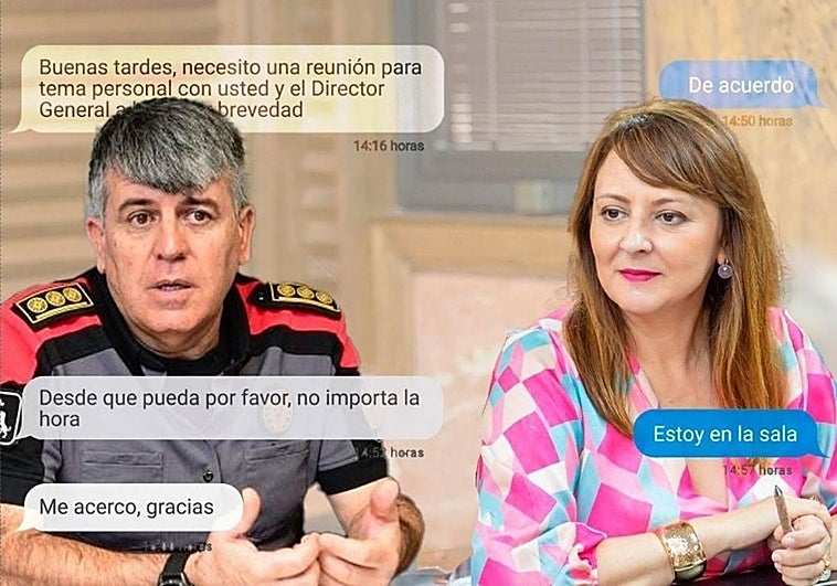 La conversación vía WhatsApp entre Luis Santos y NIeves Lady Barreto.