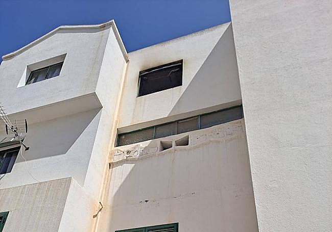 Imagen de la casa incendiada.