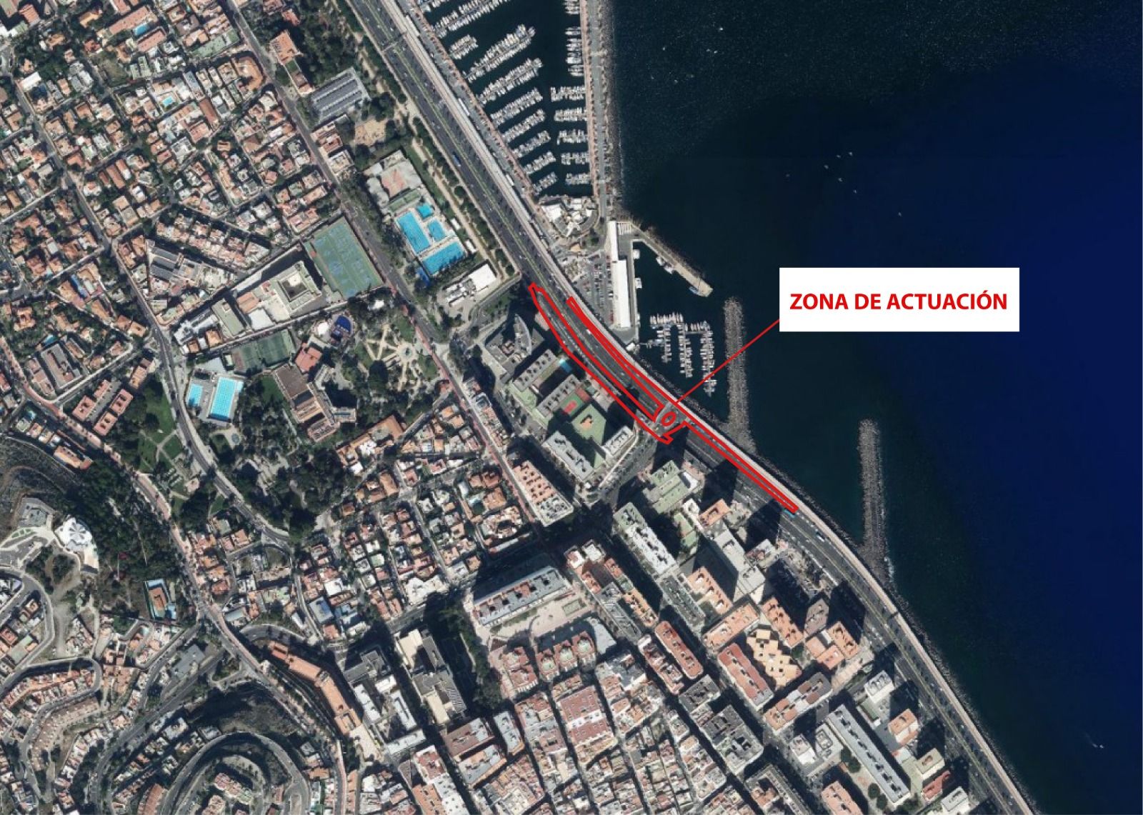 Zona de actuación cerca de Juan XXIII.