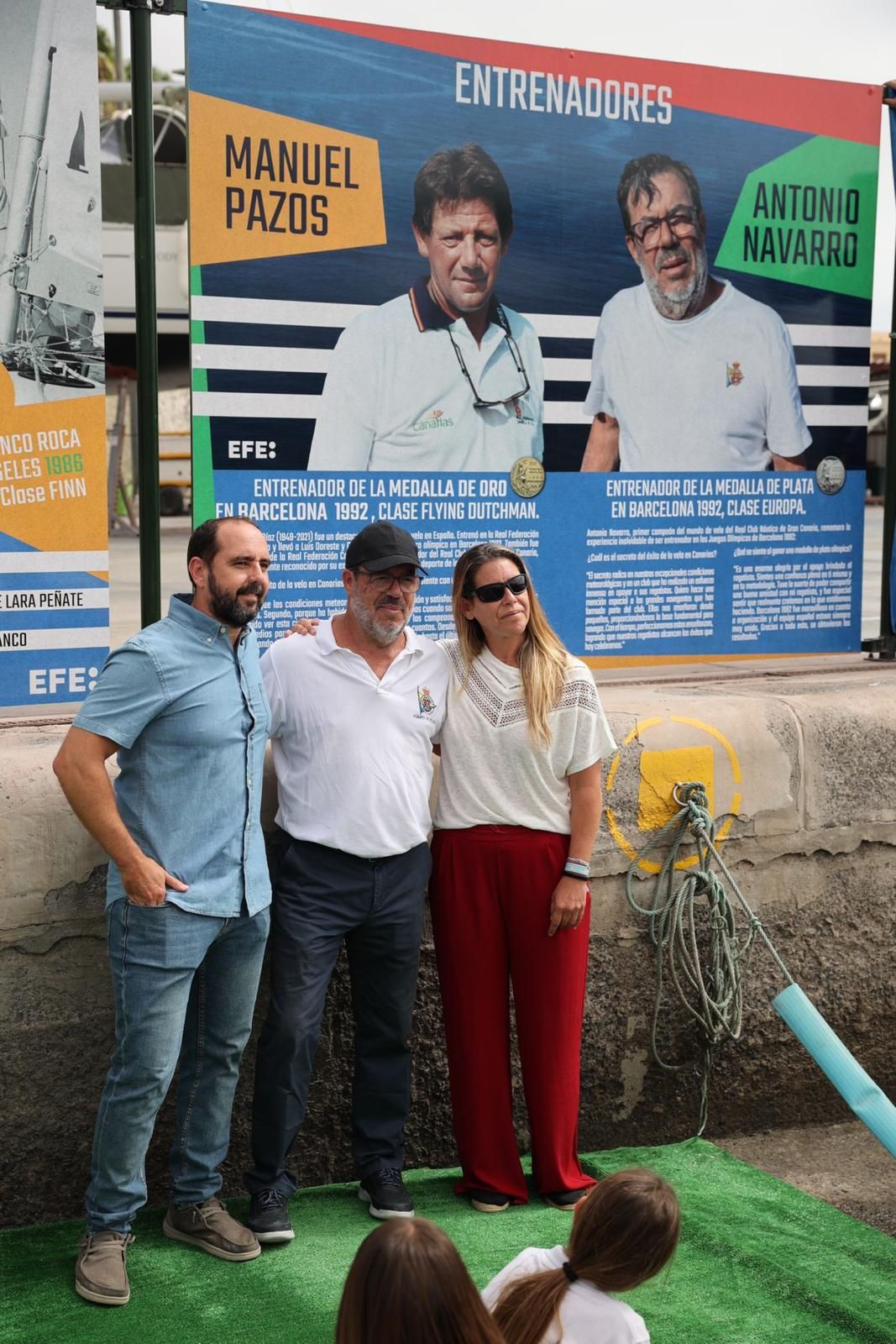 Las imágenes de la inauguración de los murales olímpicos en el Real Club Náutico