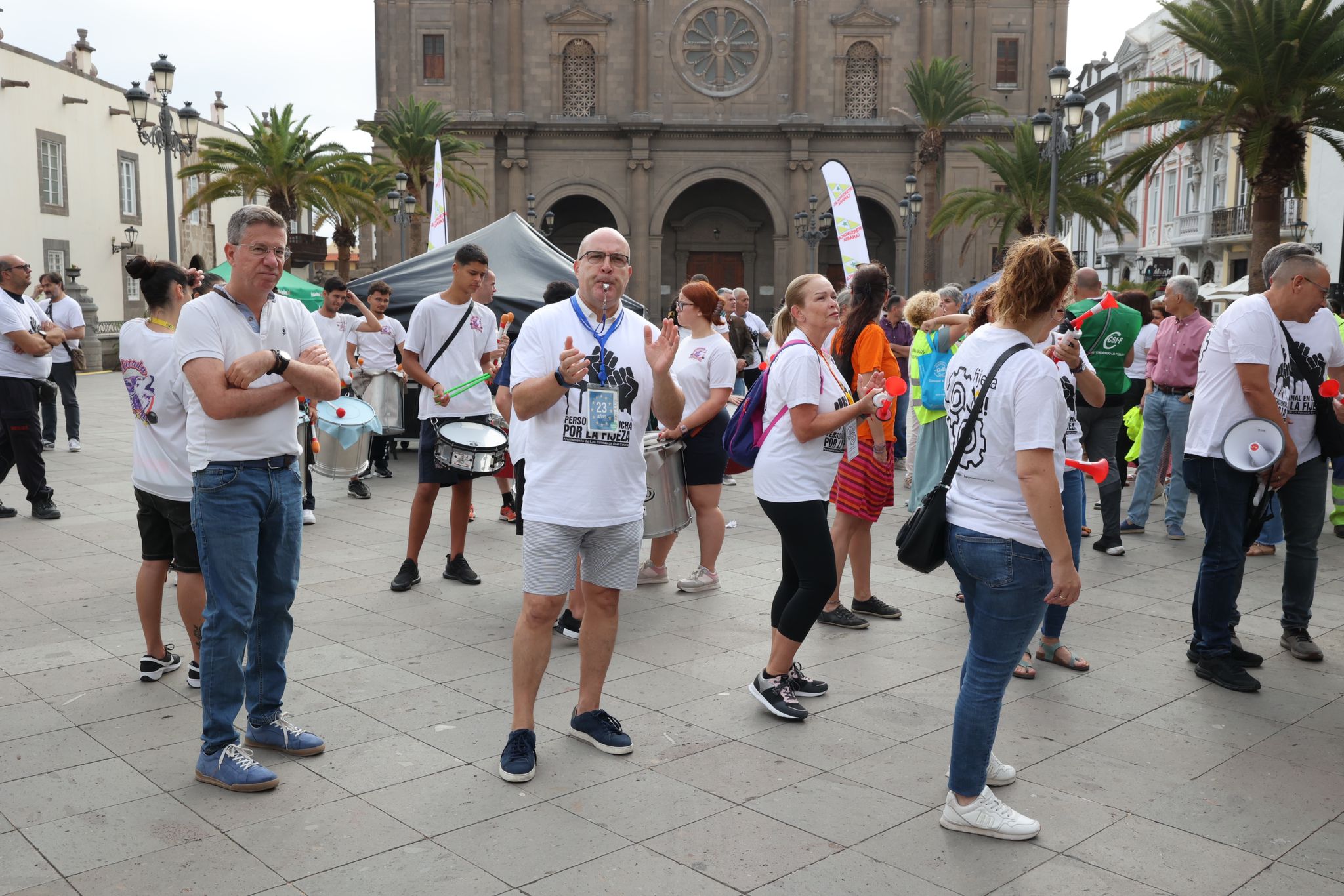 La manifestación de los trabajadores municipales, en imágenes