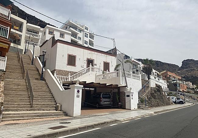 Casas de Lomo Quiebre, en la entrada de Playa de Mogán.