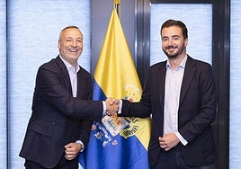 El presidente Miguel Ángel Ramirez junto a Gonzalo Ruiz, director de INCABE