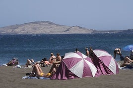 Un día de playa en Canarias.