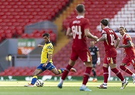 Loiodice, en el último amistoso disputado por la UD en pretemporada.