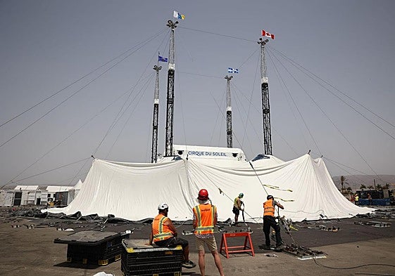 El Circo del Sol ya coge forma en el sur de Gran Canaria
