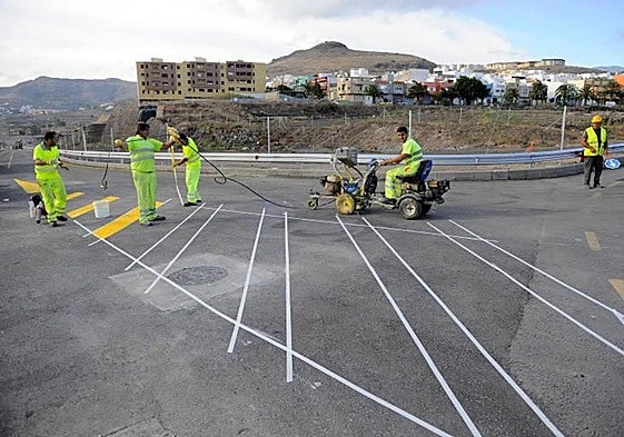 Obras en torno a una de las parcelas que entró a formar parte de las permutas que están siendo investigadas en el caso Valka.