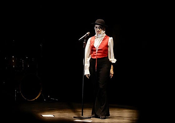 Luz Casal durante su actuación en Teror.