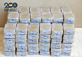 Imagen de la droga incautada por la Policía Nacional.