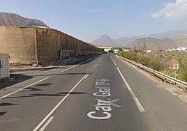 Imagen de la TF-66 en el punto kilométrico 7.