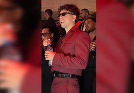 El artista grancanario, Quevedo, en la discoteca Fitz de Madrid.