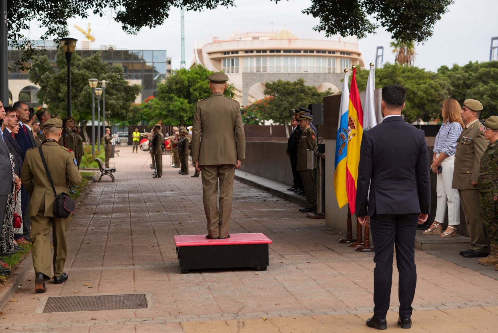 Conmemoración de la batalla naval en los jardines del Castillo de La Luz