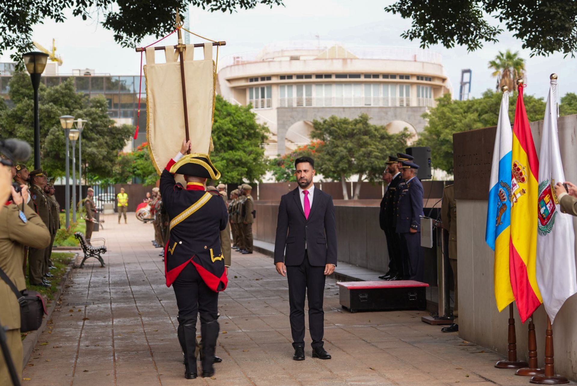 Conmemoración de la batalla naval en los jardines del Castillo de La Luz