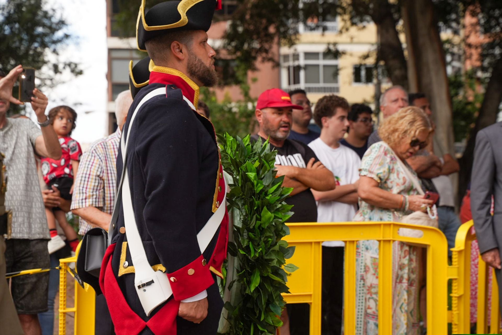 Conmemoración de la batalla naval en los jardines del Castillo de La Luz