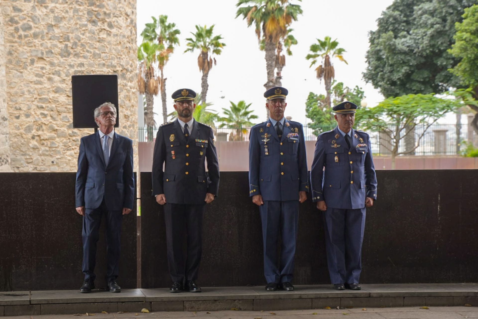 Conmemoración de la batalla naval en los jardines del Castillo de La Luz