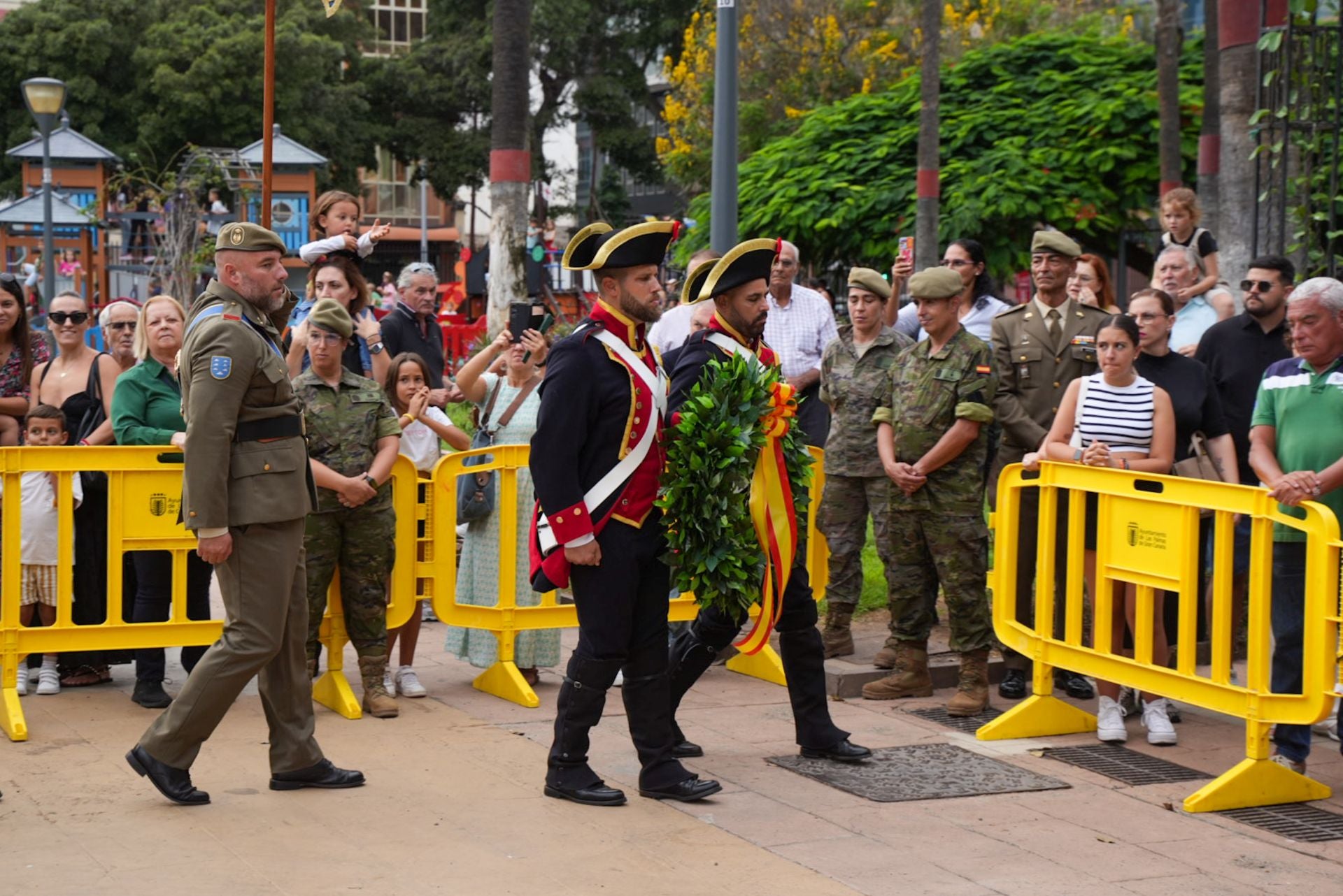 Conmemoración de la batalla naval en los jardines del Castillo de La Luz