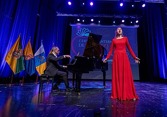 La soprano madrileña Raquel del Pino Herranz, en la imagen, fue la gran protagonista del Certamen Internacional de Valleseco.