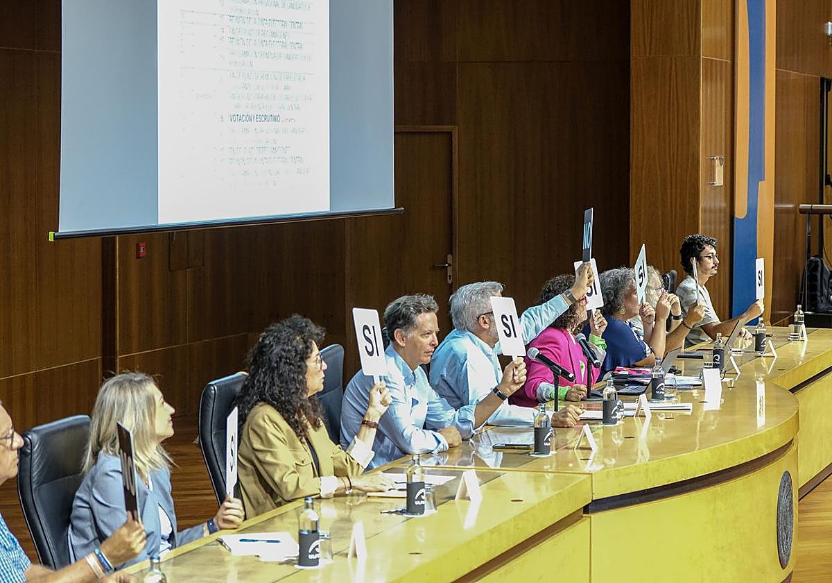 Un momento de la reunión del Claustro de la ULPGC.
