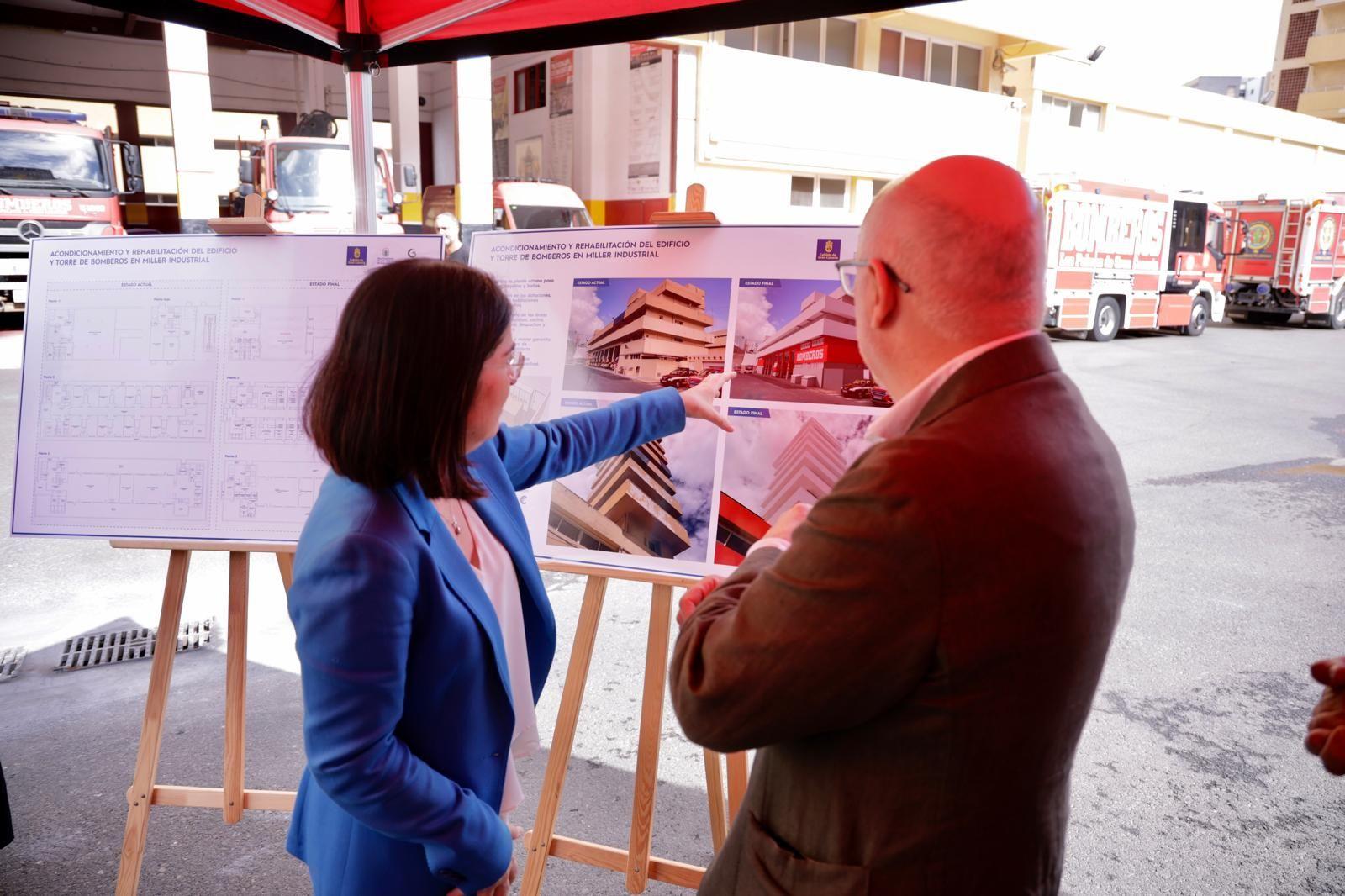 La presentación del proyecto de rehabilitación del parque de bomberos de Miller, en imágenes