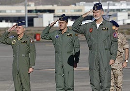 Imágenes de la recepción a Felipe VI en la Base Aérea de Gando