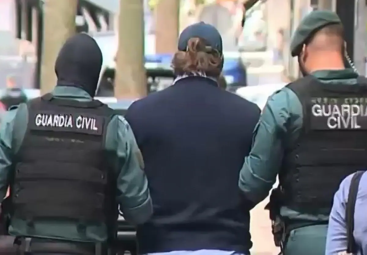 Fotograma de TVC del detenido por la UCO, en la capital grancanaria.