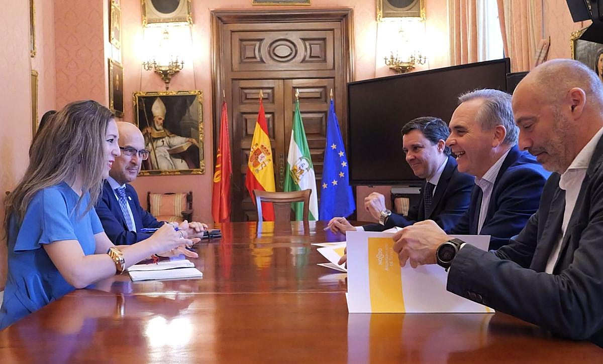 Imagen del encuentro celebrado en el Ayuntamiento de Sevilla.