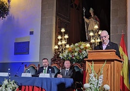 Quico Melián durante la lectura del pregón.