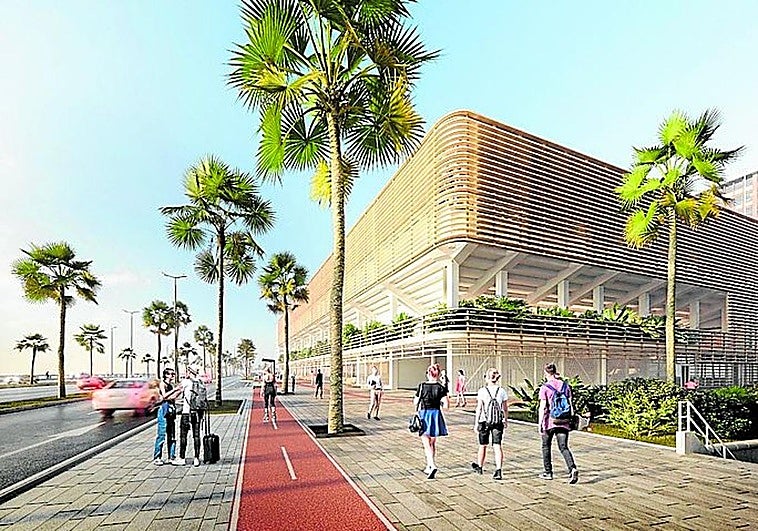 Imagen digital de cómo quedaría el Centro Insular tras la obra.