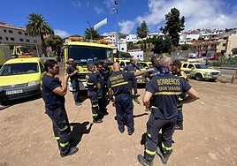 Bomberos del Consorcio de Emergencias de Gran Canaria.