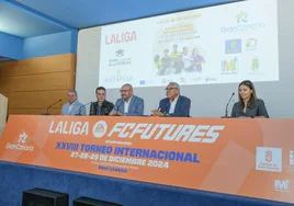 Acto de presentación del XXVIII Torneo Internacional La Liga Futures de Maspalomas.