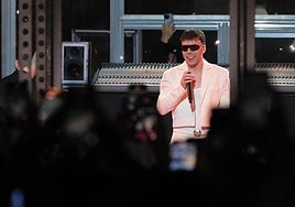 El artista Quevedo el pasado mes de octubre en la presentación de su tema 'Duro'.