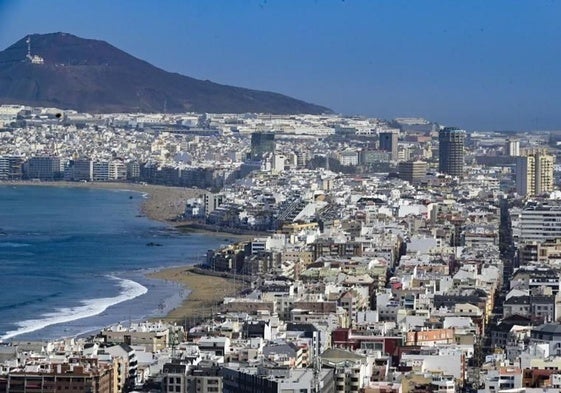Vista panorámica de Las Palmas de Gran Canaria.