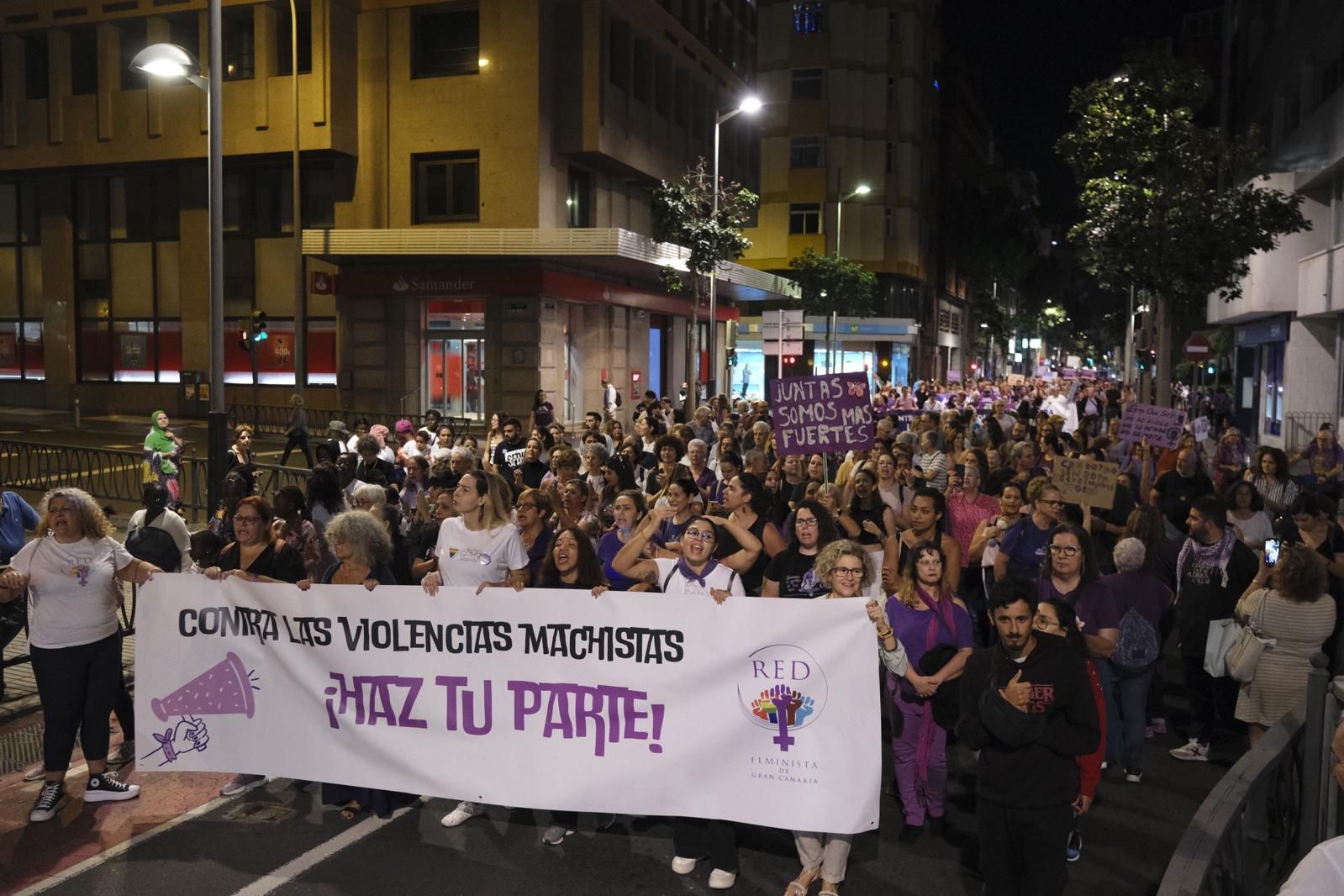 La manifestación del Día Internacional de la Eliminación de la Violencia contra las mujeres, en imágenes