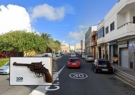 Imagen del revólver con el que el detenido amenazó a varias personas en Casablanca 3.