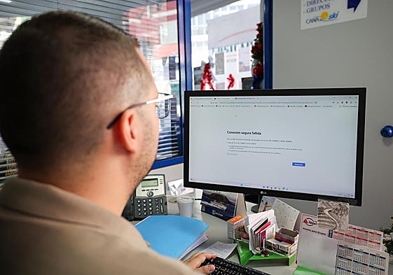 Problemas para entrar en la plataforma de registro de viajeros.