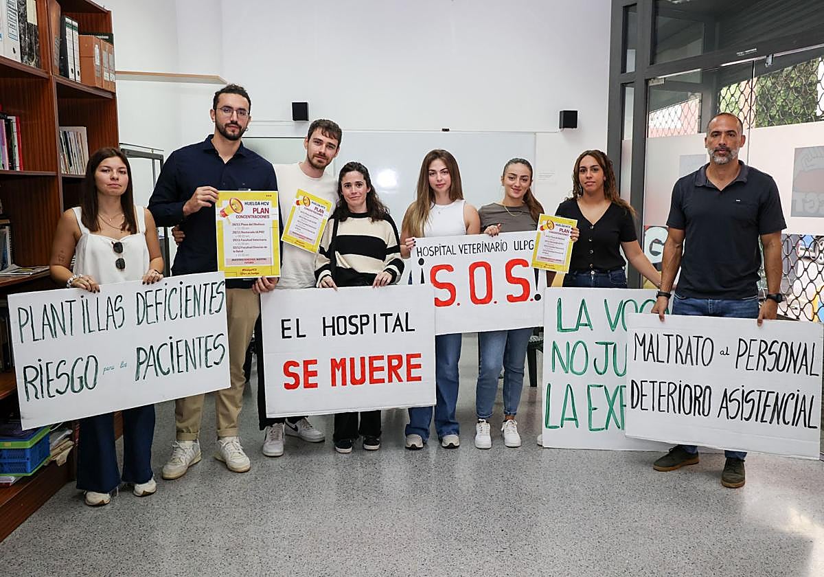 Imagen de la rueda de prensa que ofreció el comité de huelga la semana pasada.