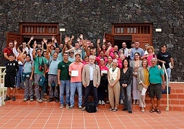 Protagonistas del acto hecho en El Fondeadero de Puerto del Carmen.
