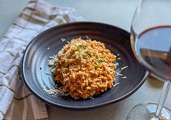 Video-recerta de risotto de calabaza y setas