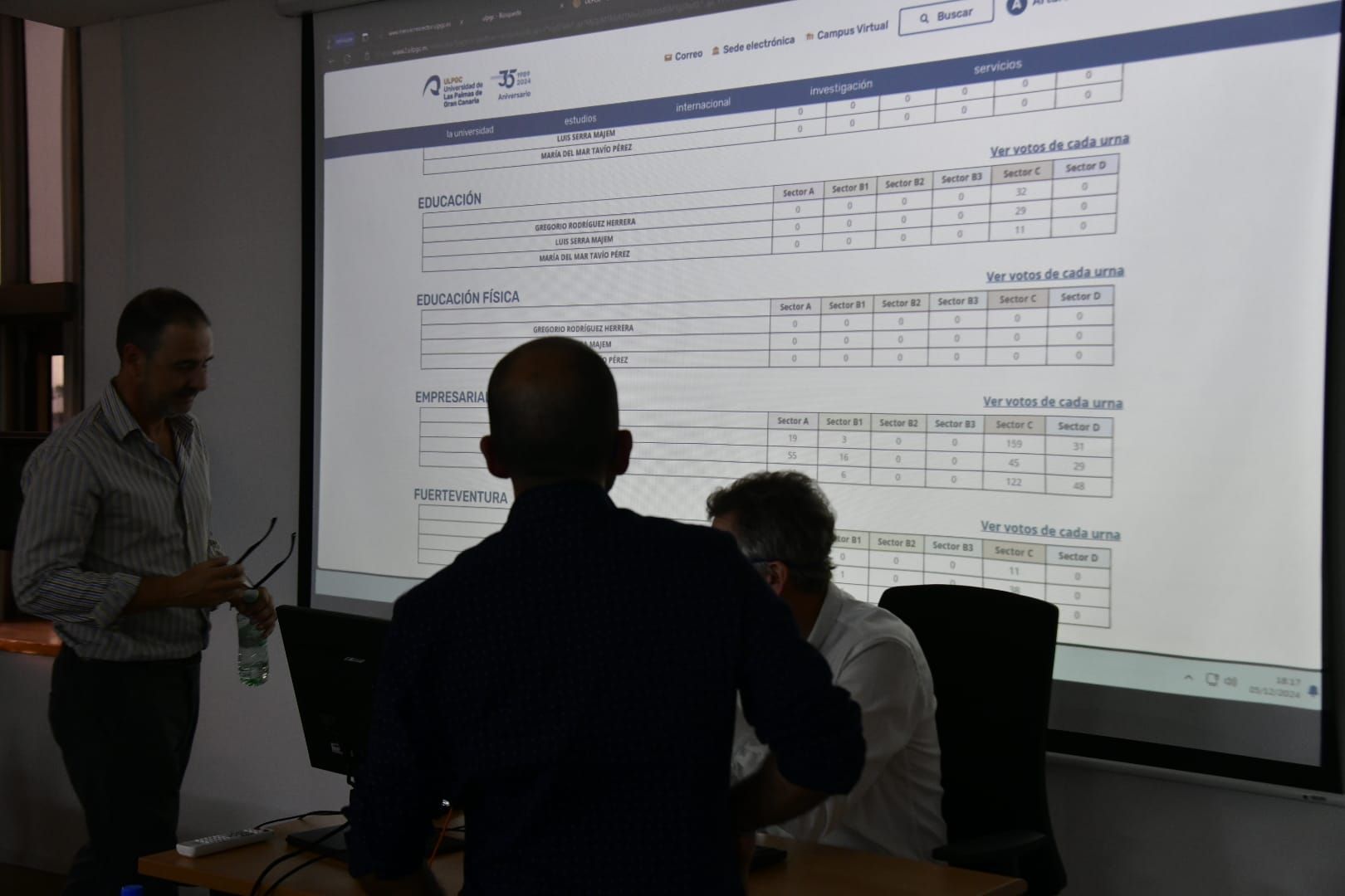 Los equipos técnicos esperan el recuento de votos