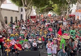 Acto el pasado invierno del carnaval en Haría.