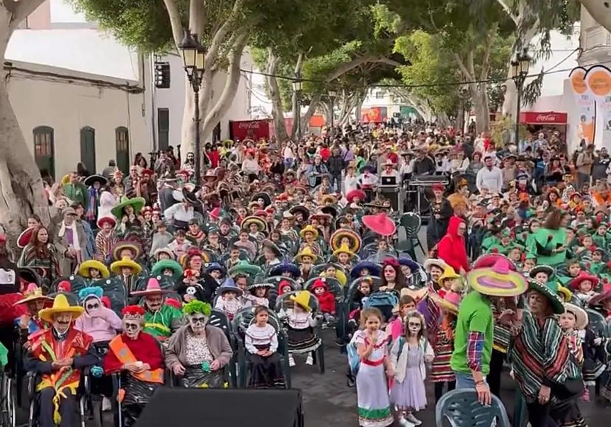 Acto el pasado invierno del carnaval en Haría.
