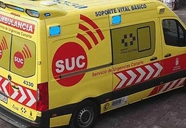 Imagen de archivo de una ambulancia del SUC.