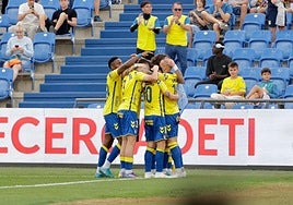 El choque entre la UD Las Palmas y el Valladolid, en imágenes