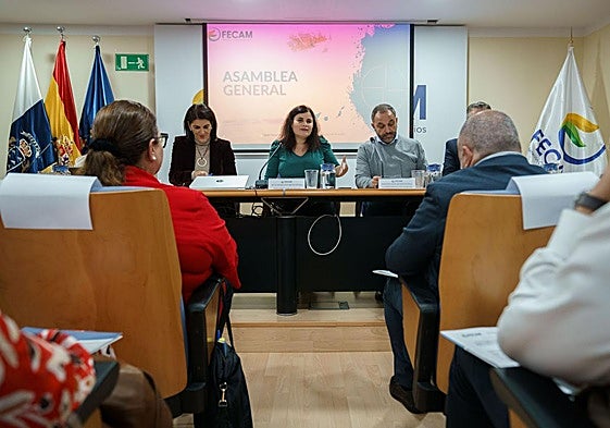 Imagen de la asamblea general de la Federación Canaria de Municipios (Fecam), este jueves.