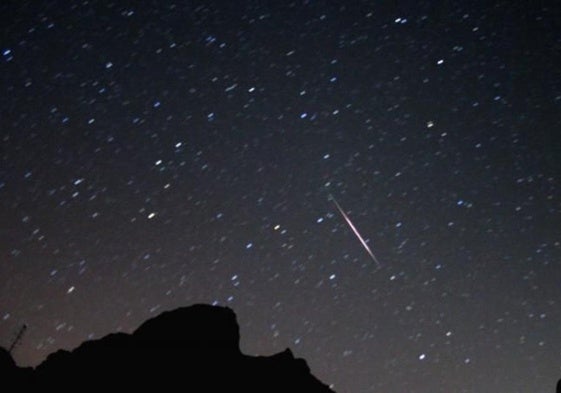 Imagen de un meteoro captada desde Gran Canaria.