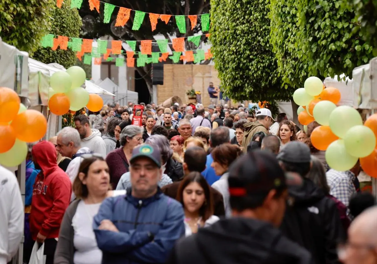 Imagen principal - Los asistentes disfrutaron de la feria en Telde.