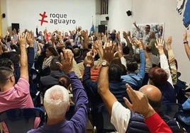 Imagen de la asamblea celebrada el pasado jueves en Agüimes.