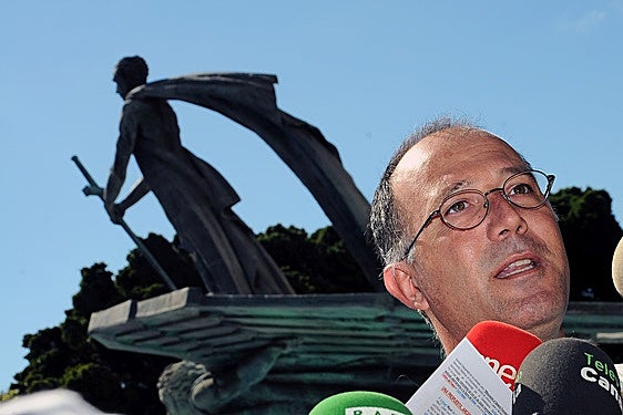 Imagen de parte del vestigio franquista.