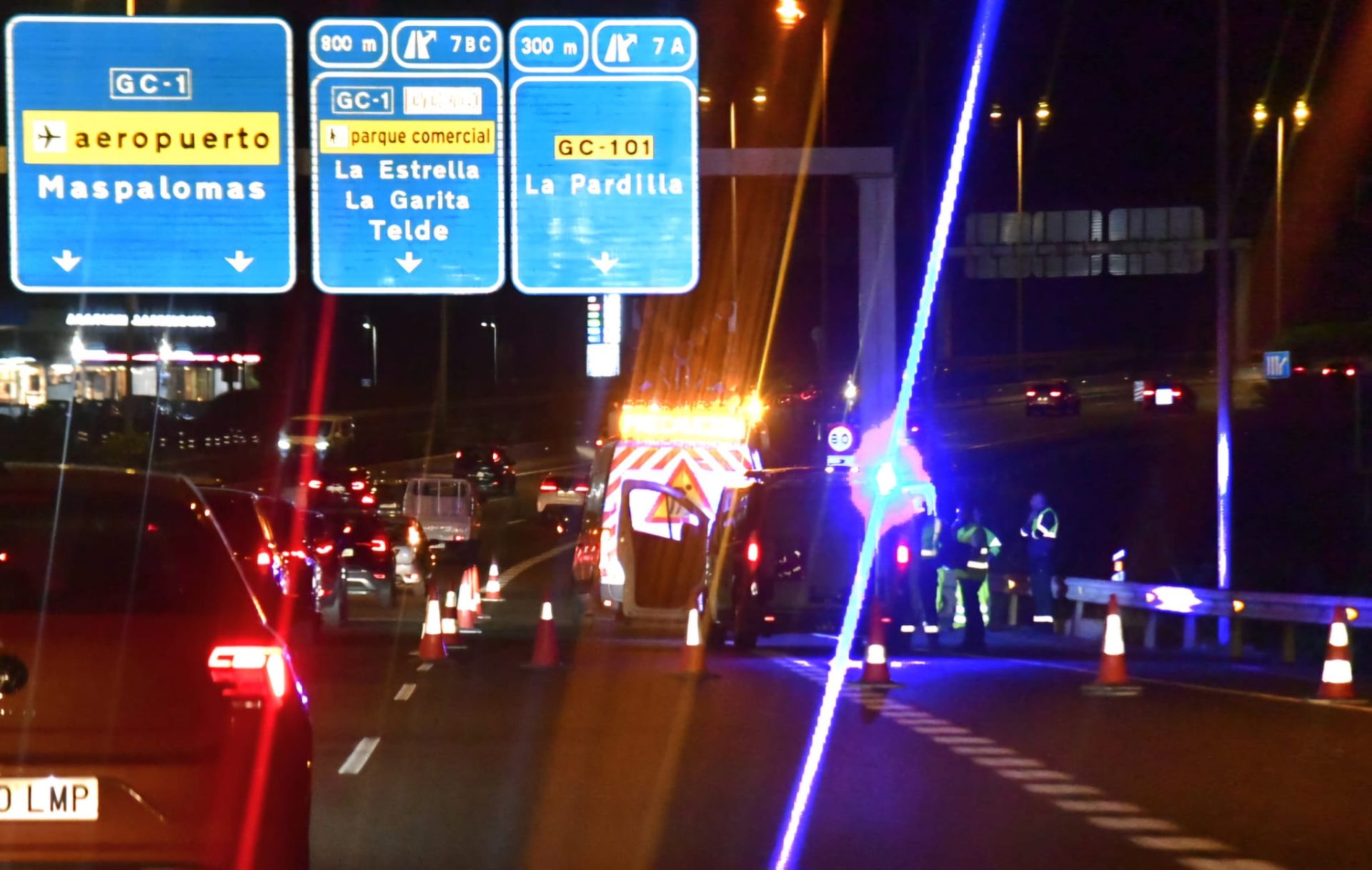 Imagen de la Guardia Civil en el lugar del accidente.