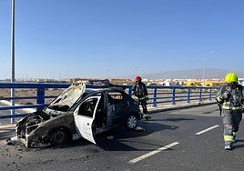 Imagen de cómo quedó el vehículo afectado.